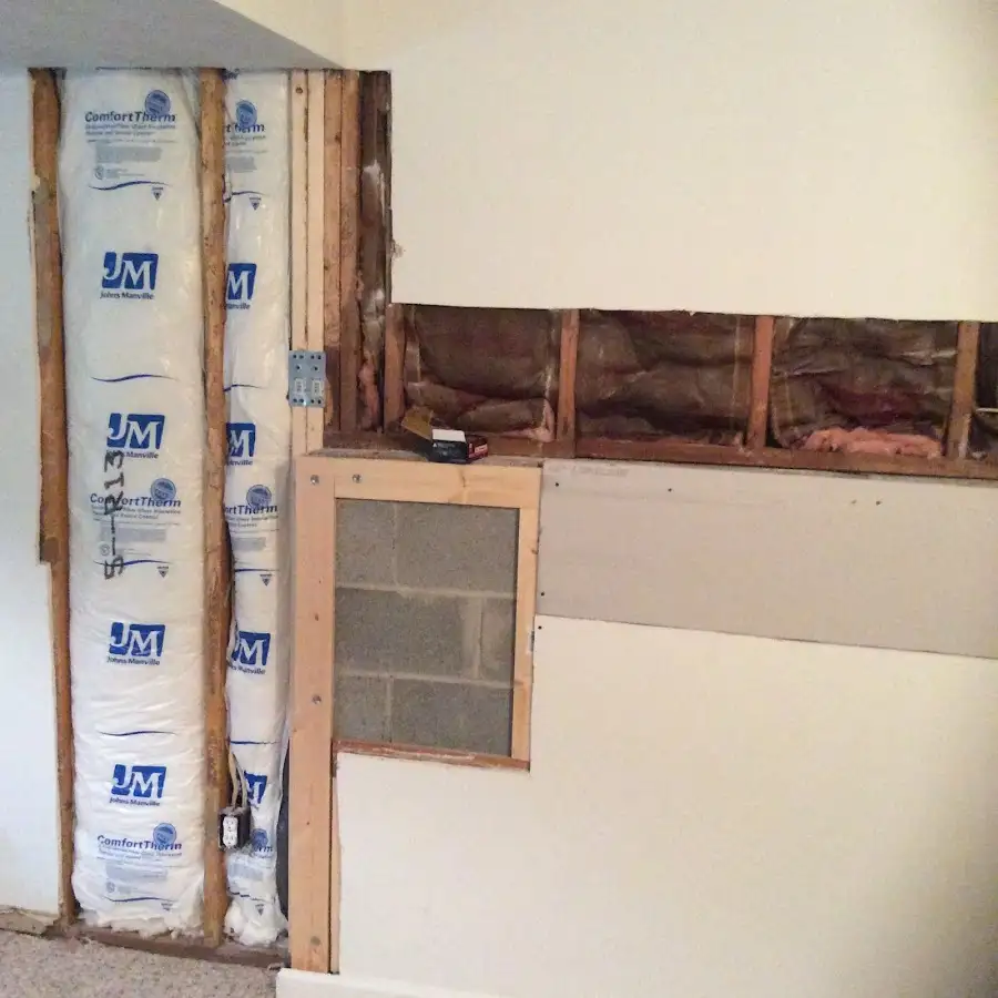Wall insulation replacement during Odor Removal & Deodorization in Halls